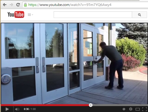 Screen capture of YouTube showing the video "Locked" displaying the full URL.