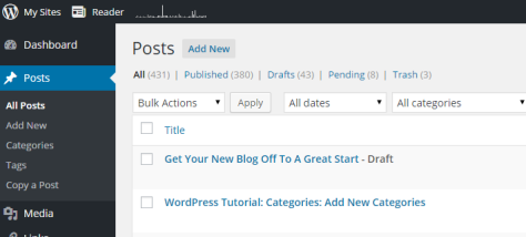 WordPress posts