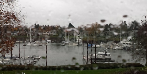 Amazing view from Cheri's home office on Hayden Island on a very stormy day.
