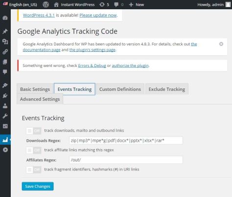 Google Analytics Plugin for WordPress